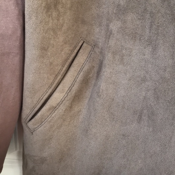 Blank NYC Cloud Nine Faux Suede Drape Waterfall Cardigan Jacket - Picture 6 of 10